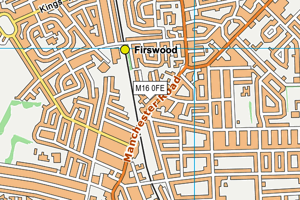 M16 0FE map - OS VectorMap District (Ordnance Survey)