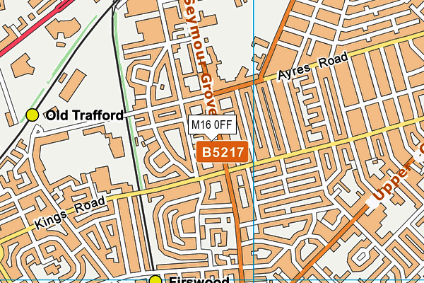 M16 0FF map - OS VectorMap District (Ordnance Survey)