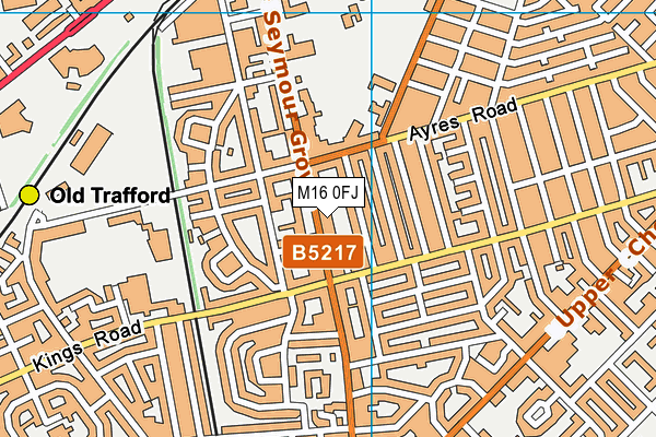 M16 0FJ map - OS VectorMap District (Ordnance Survey)