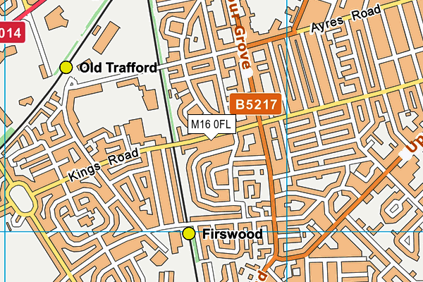 M16 0FL map - OS VectorMap District (Ordnance Survey)