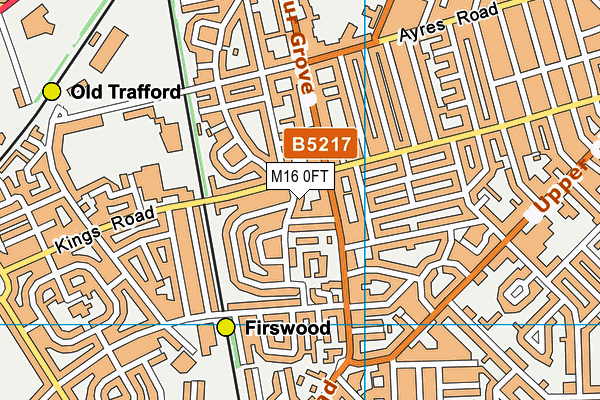 M16 0FT map - OS VectorMap District (Ordnance Survey)