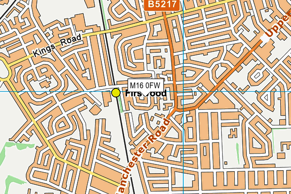 M16 0FW map - OS VectorMap District (Ordnance Survey)