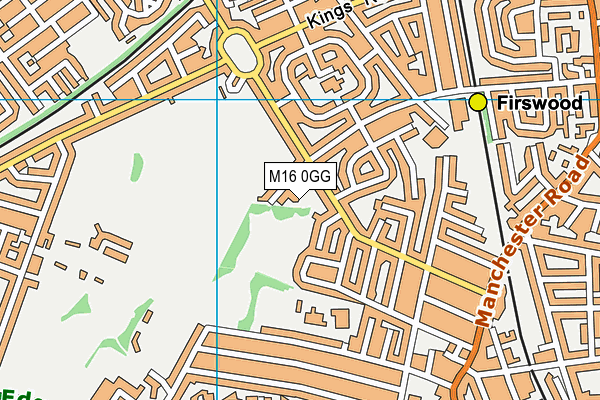 M16 0GG map - OS VectorMap District (Ordnance Survey)