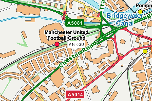 M16 0GU map - OS VectorMap District (Ordnance Survey)