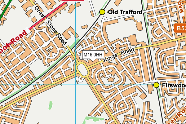 M16 0HH map - OS VectorMap District (Ordnance Survey)