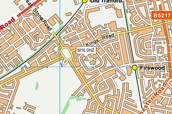 M16 0HZ map - OS VectorMap District (Ordnance Survey)