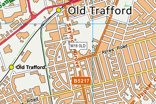 M16 0LD map - OS VectorMap District (Ordnance Survey)