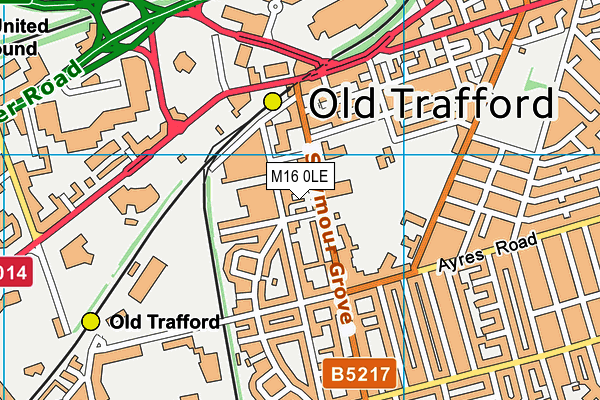 M16 0LE map - OS VectorMap District (Ordnance Survey)