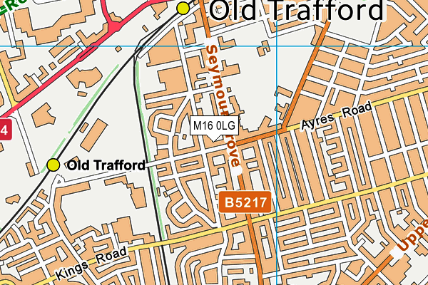 M16 0LG map - OS VectorMap District (Ordnance Survey)