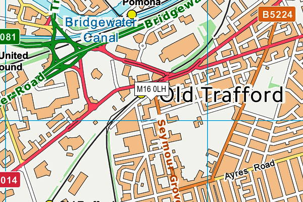 M16 0LH map - OS VectorMap District (Ordnance Survey)