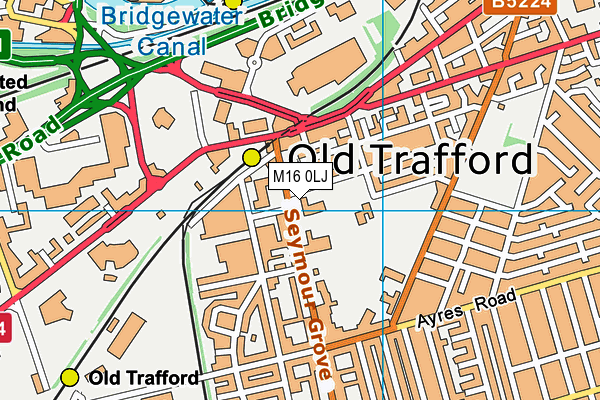 M16 0LJ map - OS VectorMap District (Ordnance Survey)