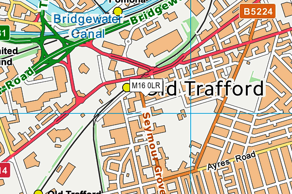 M16 0LR map - OS VectorMap District (Ordnance Survey)