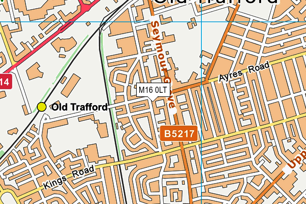 M16 0LT map - OS VectorMap District (Ordnance Survey)