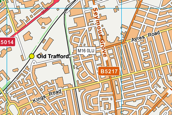 M16 0LU map - OS VectorMap District (Ordnance Survey)