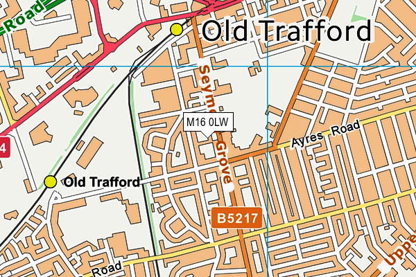 M16 0LW map - OS VectorMap District (Ordnance Survey)