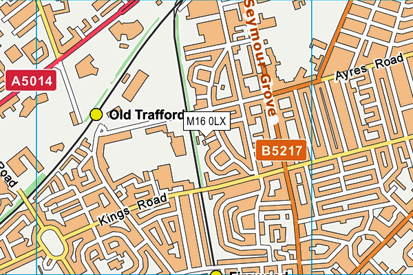 M16 0LX map - OS VectorMap District (Ordnance Survey)