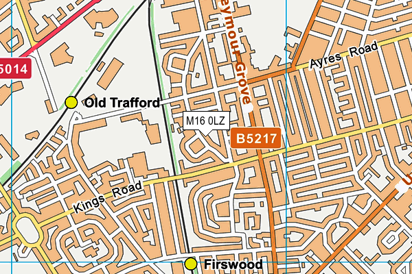 M16 0LZ map - OS VectorMap District (Ordnance Survey)