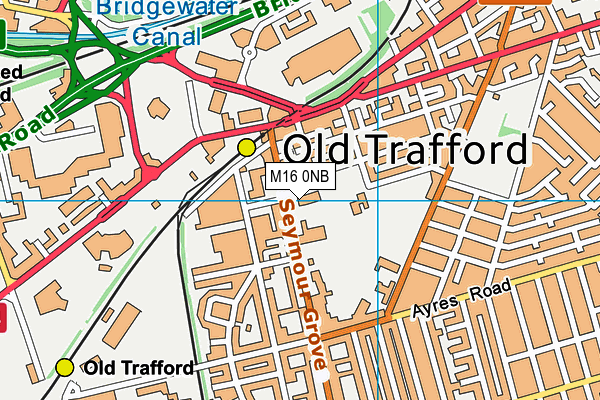 M16 0NB map - OS VectorMap District (Ordnance Survey)