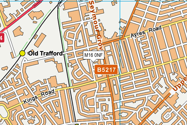 M16 0NF map - OS VectorMap District (Ordnance Survey)