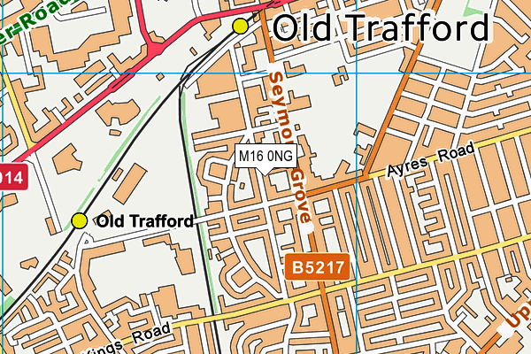 M16 0NG map - OS VectorMap District (Ordnance Survey)