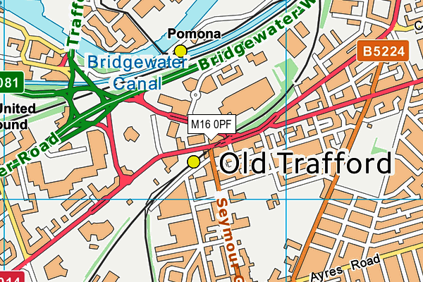 M16 0PF map - OS VectorMap District (Ordnance Survey)