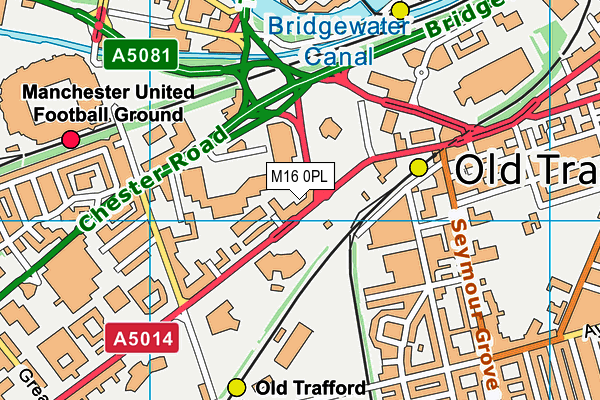 M16 0PL map - OS VectorMap District (Ordnance Survey)