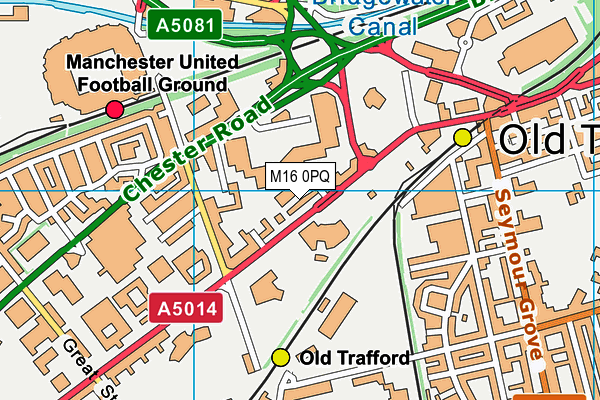 M16 0PQ map - OS VectorMap District (Ordnance Survey)