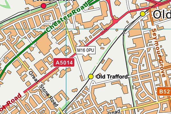 M16 0PU map - OS VectorMap District (Ordnance Survey)