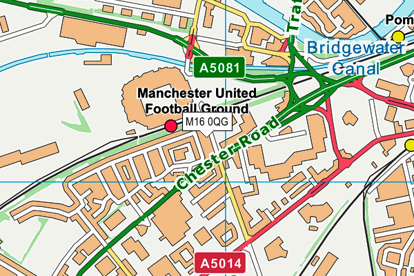 M16 0QG map - OS VectorMap District (Ordnance Survey)