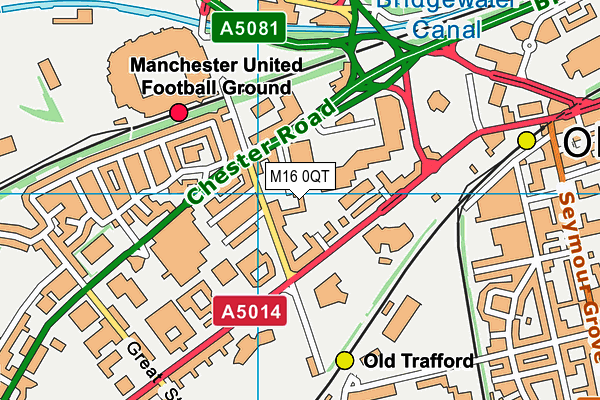 M16 0QT map - OS VectorMap District (Ordnance Survey)