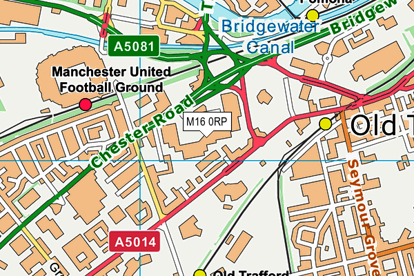 M16 0RP map - OS VectorMap District (Ordnance Survey)