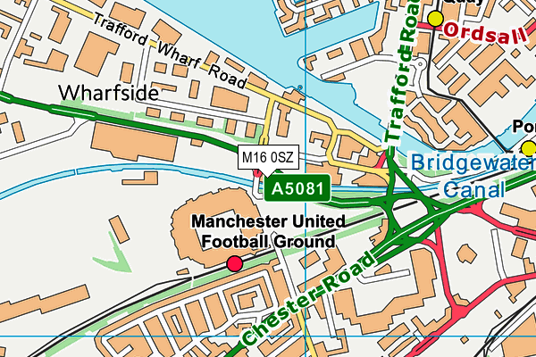 M16 0SZ map - OS VectorMap District (Ordnance Survey)