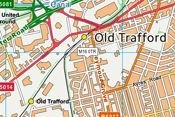 M16 0TR map - OS VectorMap District (Ordnance Survey)