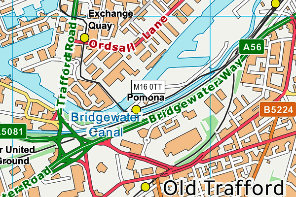 M16 0TT map - OS VectorMap District (Ordnance Survey)