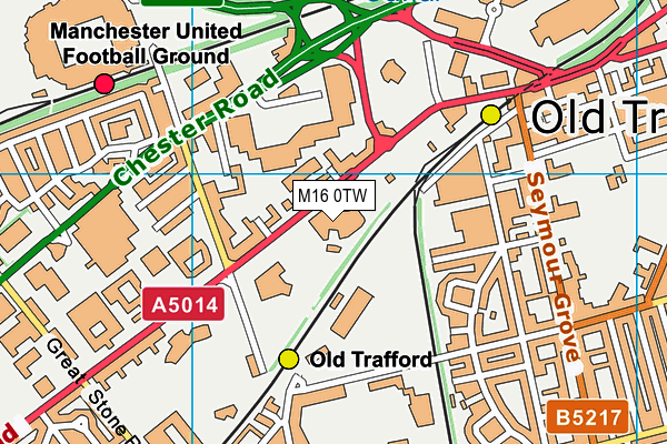 M16 0TW map - OS VectorMap District (Ordnance Survey)