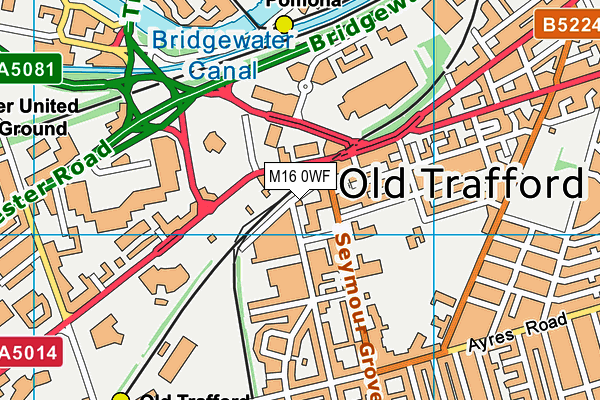 M16 0WF map - OS VectorMap District (Ordnance Survey)