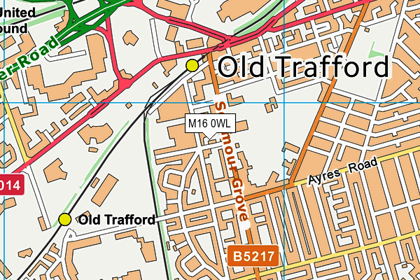 M16 0WL map - OS VectorMap District (Ordnance Survey)