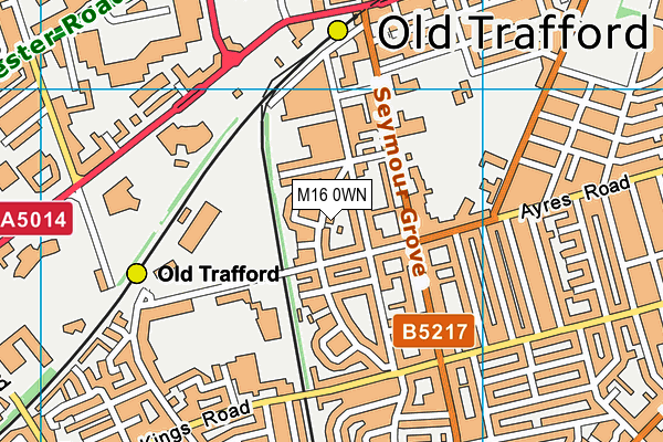 M16 0WN map - OS VectorMap District (Ordnance Survey)