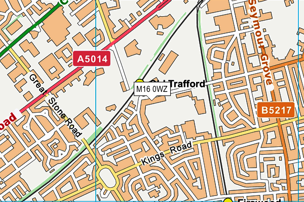 M16 0WZ map - OS VectorMap District (Ordnance Survey)