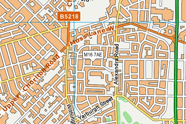 M16 7AE map - OS VectorMap District (Ordnance Survey)