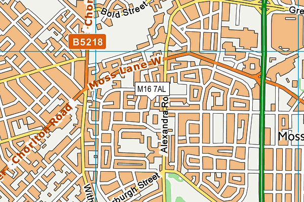 M16 7AL map - OS VectorMap District (Ordnance Survey)