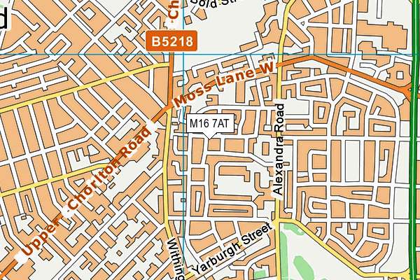 M16 7AT map - OS VectorMap District (Ordnance Survey)