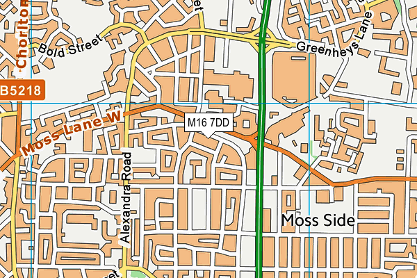 M16 7DD map - OS VectorMap District (Ordnance Survey)