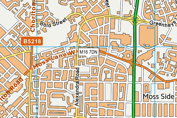 M16 7DN map - OS VectorMap District (Ordnance Survey)