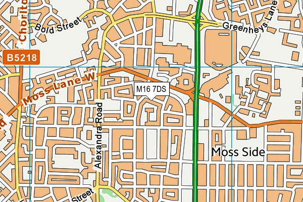 M16 7DS map - OS VectorMap District (Ordnance Survey)
