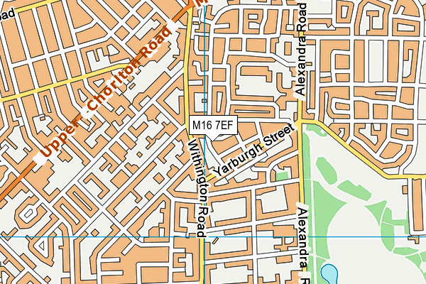 M16 7EF map - OS VectorMap District (Ordnance Survey)