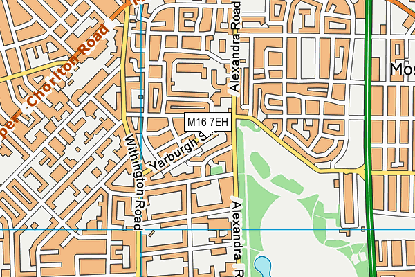 M16 7EH map - OS VectorMap District (Ordnance Survey)
