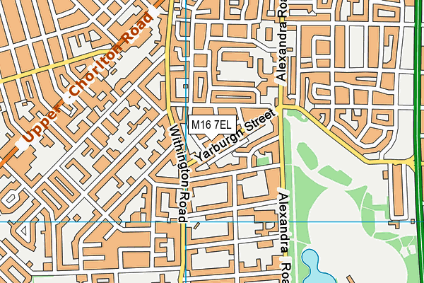 M16 7EL map - OS VectorMap District (Ordnance Survey)