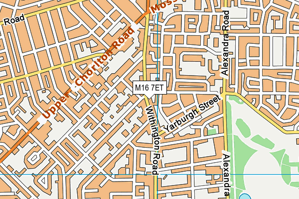 M16 7ET map - OS VectorMap District (Ordnance Survey)