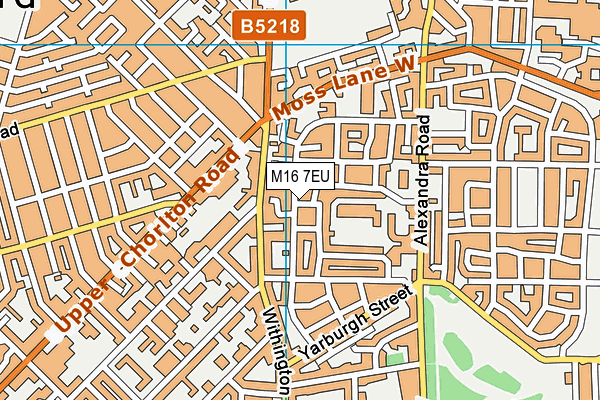 M16 7EU map - OS VectorMap District (Ordnance Survey)